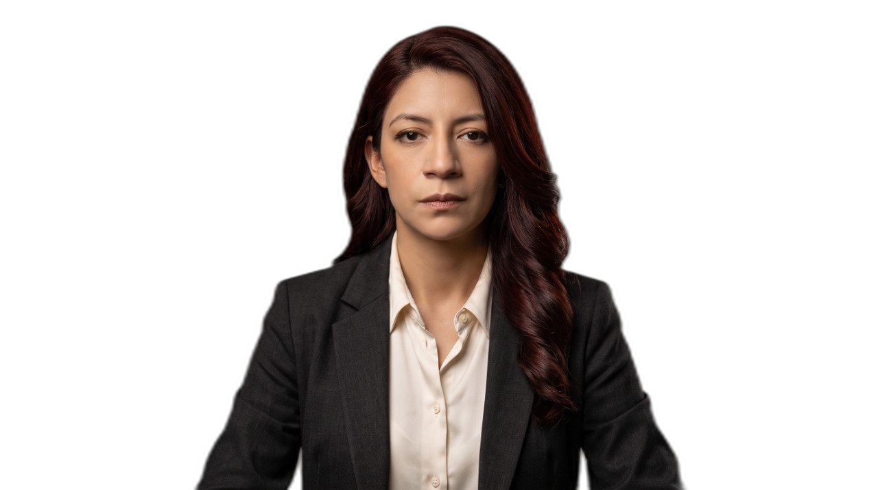 Grace Hidalgo, psicóloga práctica en Colombia, en un ambiente profesional moderno
